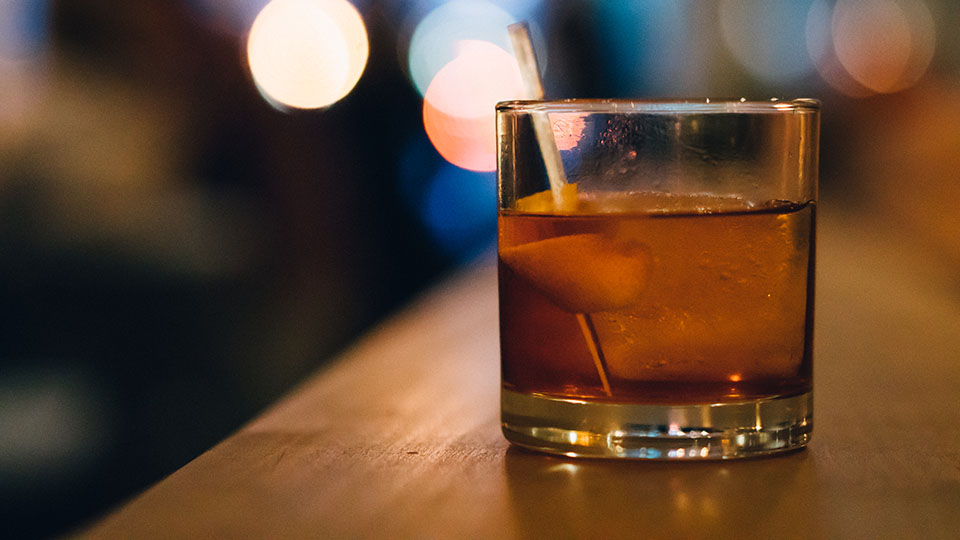 Old Fashioned on a Bar